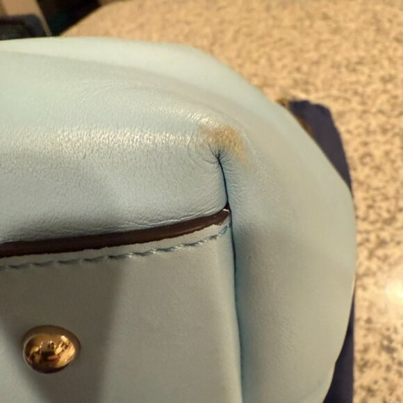 Dooney & Bourke Light Blue Leather Handbag - Picture 8 of 15